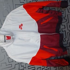 Nike Air Woven windbreaker Jacket White/Team Orange